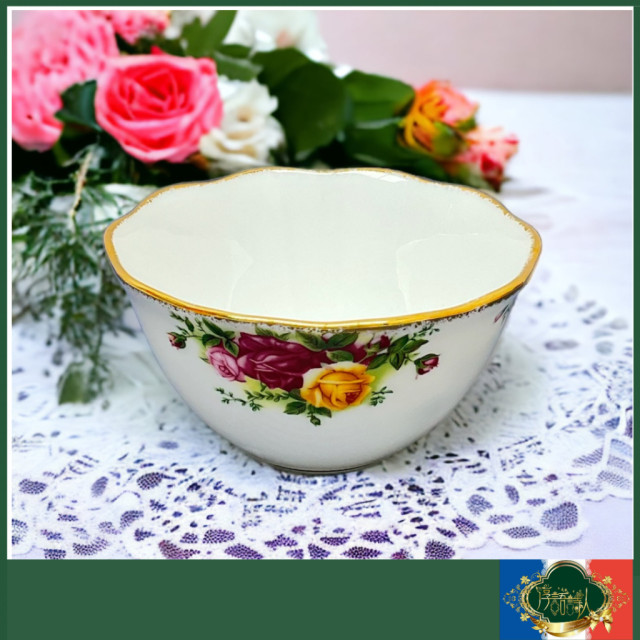 英國 Royal Albert  22K  鄉村玫瑰  飯碗