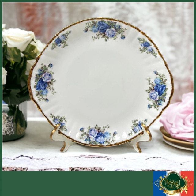 英國 Royal Albert 22 K 月光玫瑰系列 - 雙耳蛋糕盤
