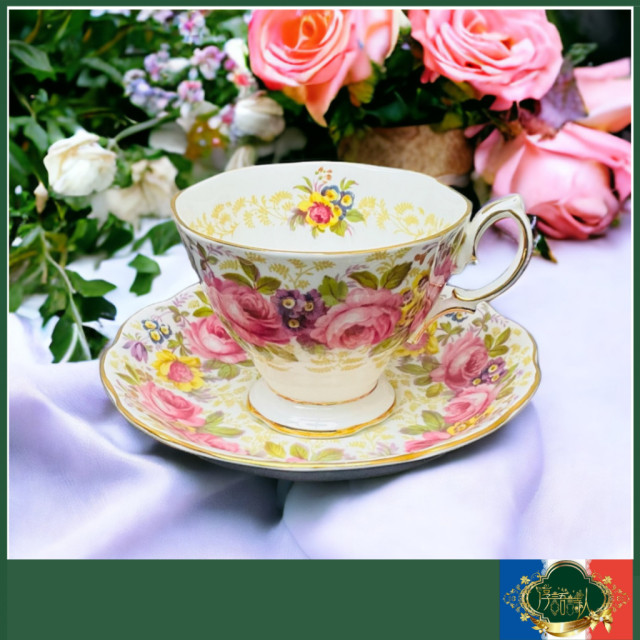 英國Royal Albert SERENA系列-咖啡杯盤組-大（稀有系列）