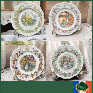 英國Royal Doulton 皇家道爾頓野薔薇村老鼠搬家四季 蛋糕 麵包沙拉盤 （春夏秋冬）絕版收