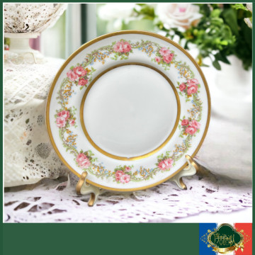 法國 Limoges 玫瑰花環點心盤 16公分